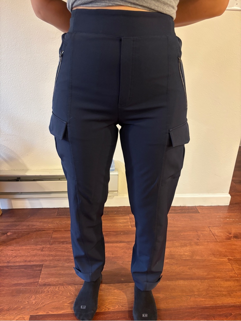 Women's Navy Cargo Stretch Pants